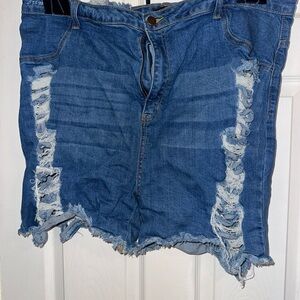 Fashion Nova Blue Denim Shorts